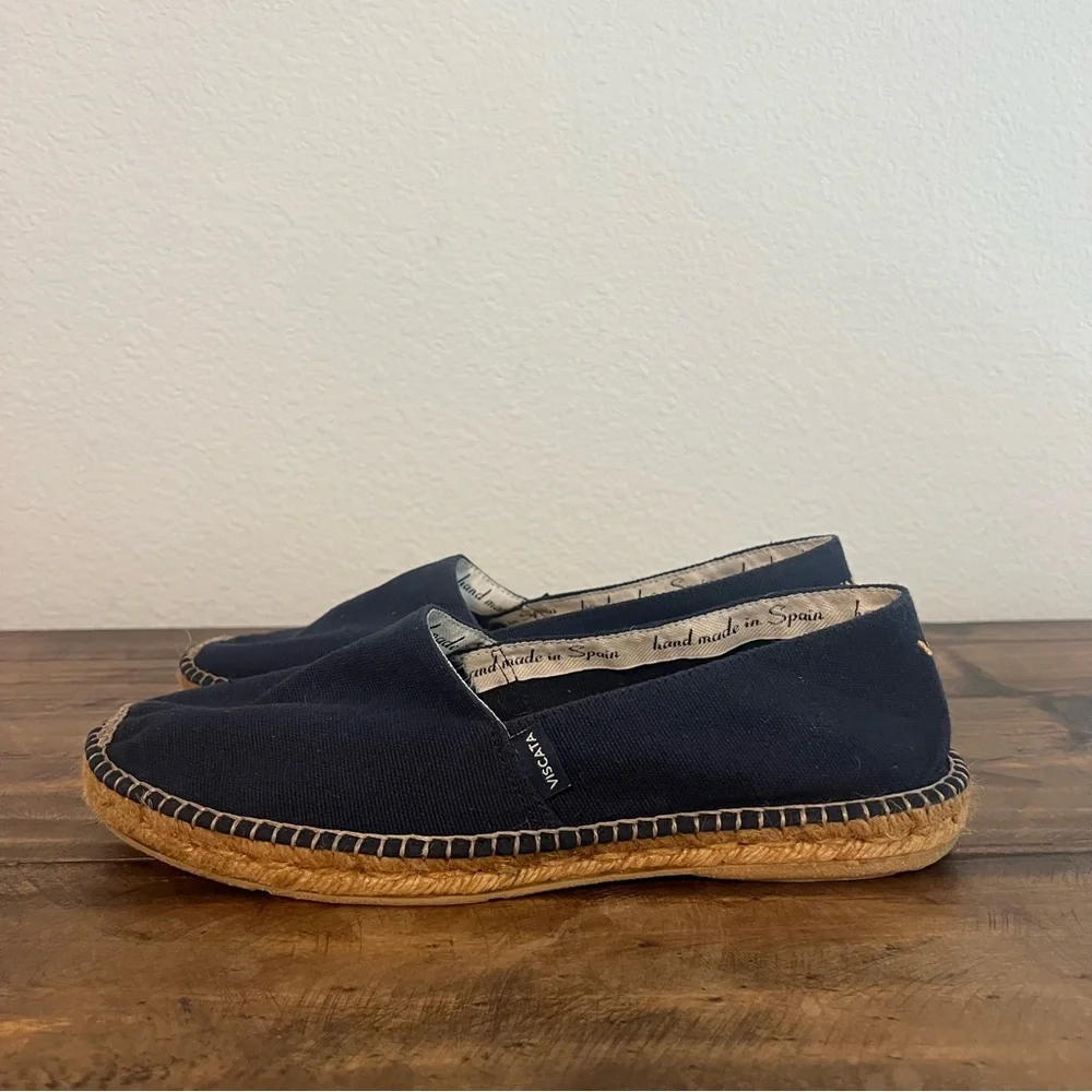 Navy Canvas Espadrille Slip-On Loafers